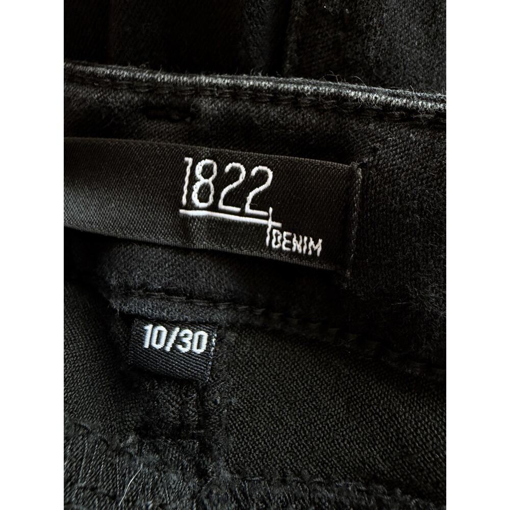 1822 Denim Black Tall Mid Rise Ava Extra Long Butter Skinny Jeans- Size 10 - Picture 8 of 12
